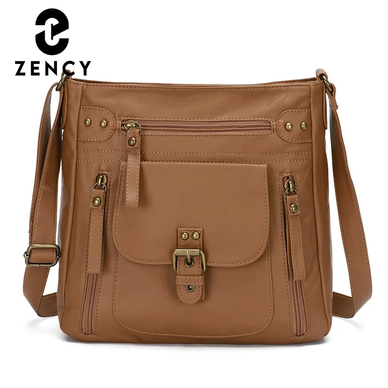 

Zency Soft Pu Leather Handbag More Colors Fashion Classic Women's Shoulder Bags Anti-theft Top Quality Female Crossbody Bag