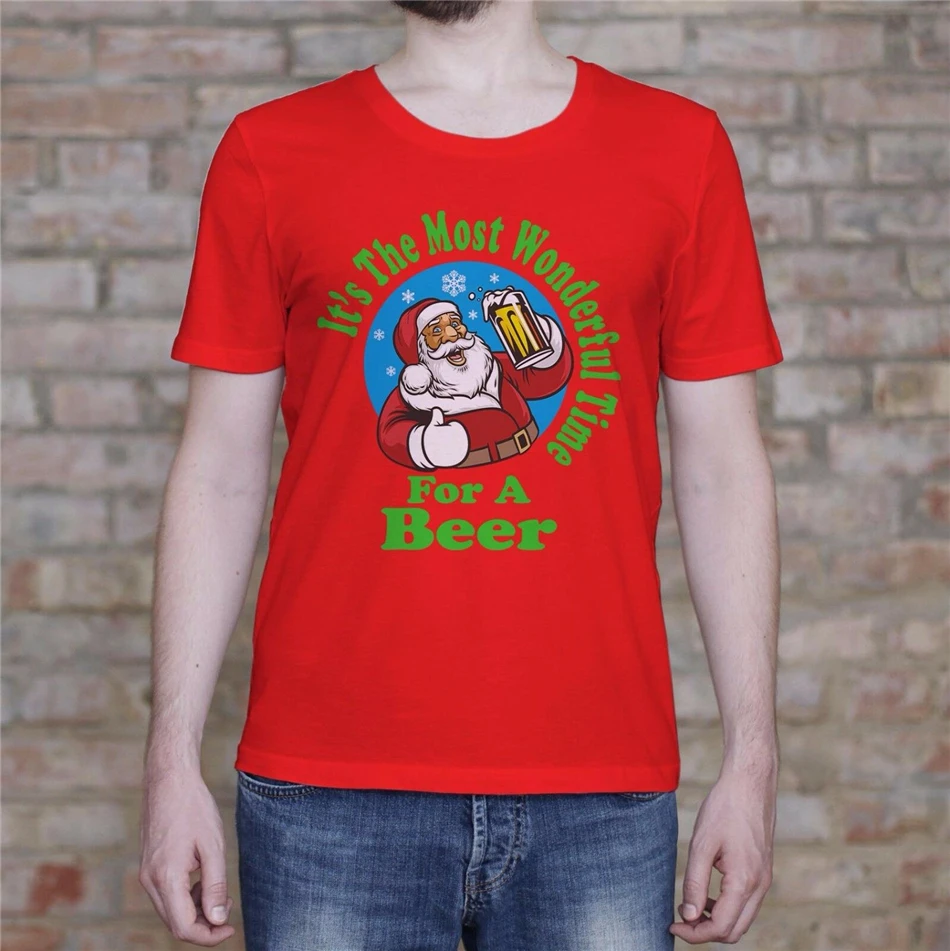 Самое замечательное время для рубашка с рисунком пива. Рождественская рубашка.