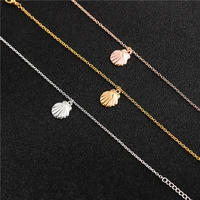 1 small shell conch charm pendant necklace cute 3d necklace sail sailor sea shell ocean beach animal pearl necklace jewelry