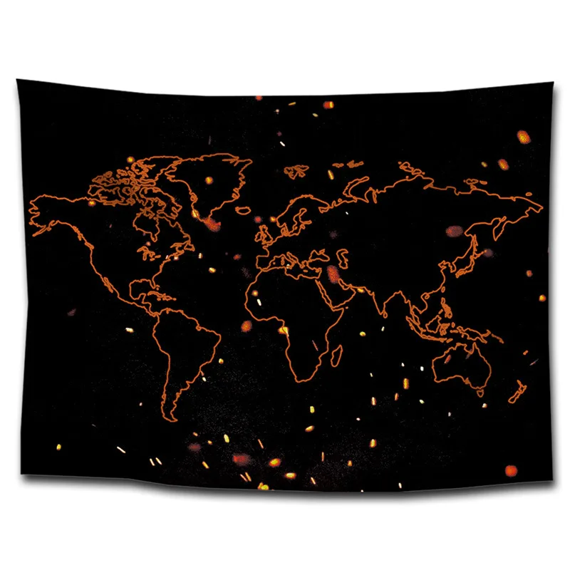 Гобелен с принтом карты мира New150 * 200 см одеяло настенное ткань полотенце для