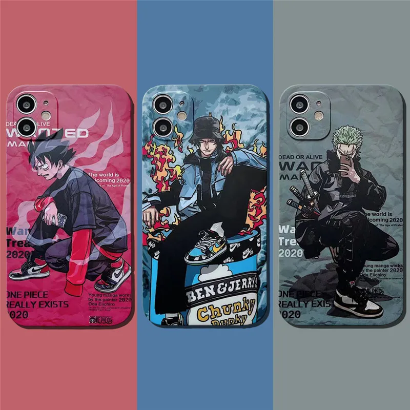 

ONEPIECE Luffy Zoro BANDAI Anime Phone Case for iPhone 13 Soft COOL for iPhone 11 12 PRO Max X XR XS MAX 7 8 Plus Cover For Boys