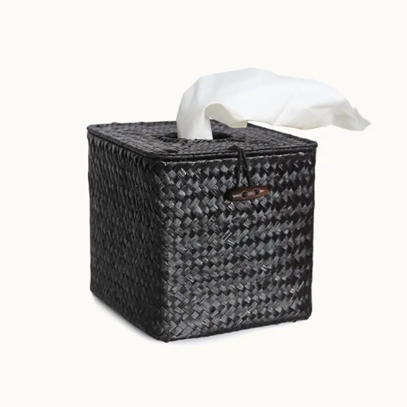 Seagrass Woven Tissue Case Box Handmade Straw Storage Basket Roll Paper Container Holder Home Decoarting Things | Дом и сад