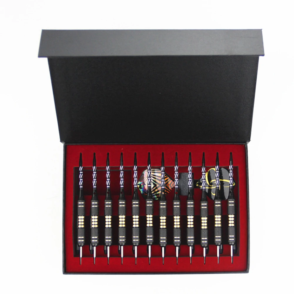 12 шт. Профессиональные прямые Дротика медный дротик дротика с Алюминий полюс и