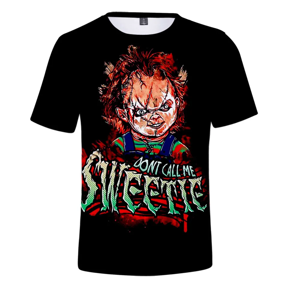 Seed Of Chucky 3D Pop T-shirts Ghost Doll Men/Women T Shirt Cool Print Horror Movie Boy TShirts Casual Clothes | Мужская одежда