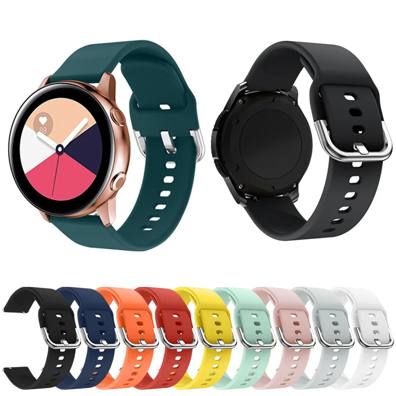 

20/22mm Smart Watch Strap Adjustable Watchband Replacement For Samsung Galaxy Watch Active Silicone Band Watch Accessories