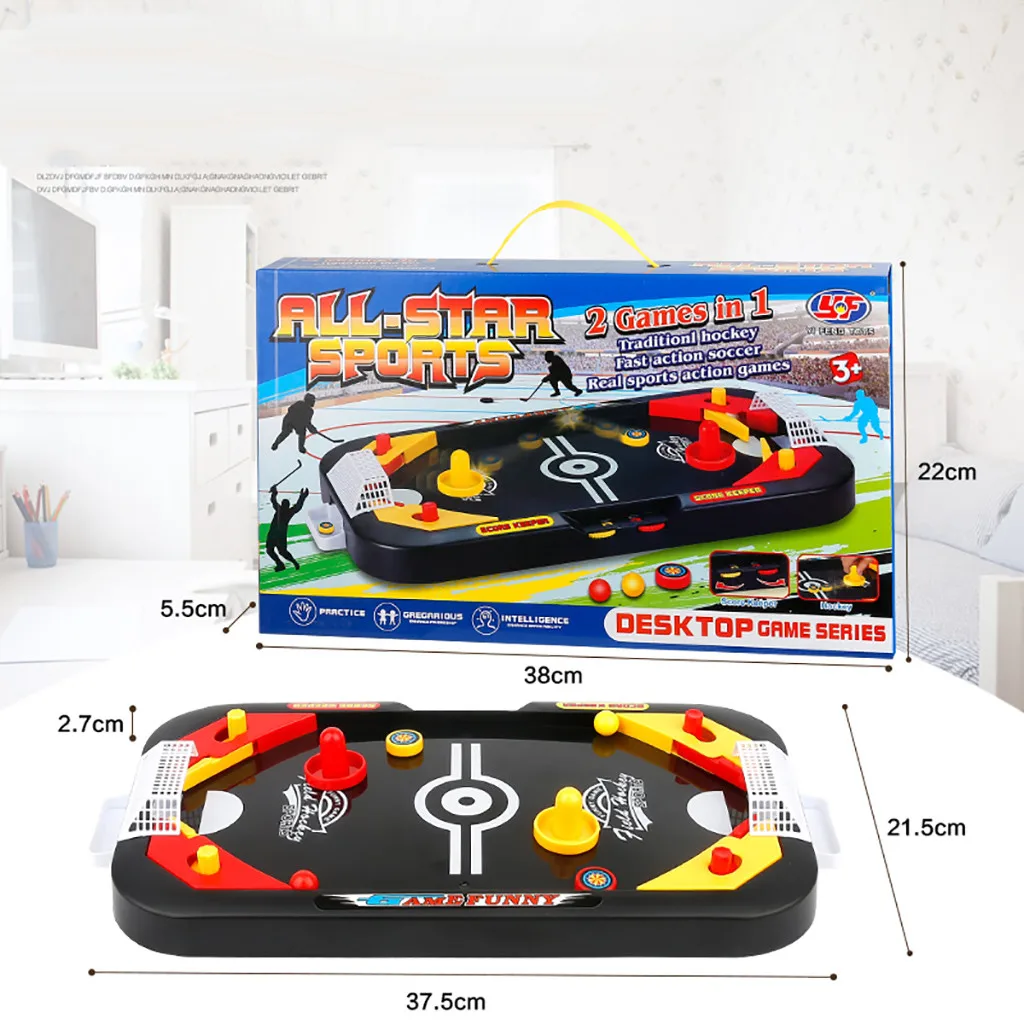 Mini Hockey Table Game For Kids Soccer Ice Desktop Interactive Toy Anti-stress Funny Gadgets Family Party Toys Children Gift | Игрушки и