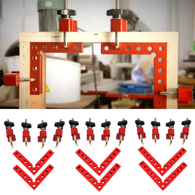 

2 Pack 90 Degree Positioning Squares Right Angle Ruler L-Type Corner Clamp Carpenter Panel Fixing Clamp Woodworking Tool
