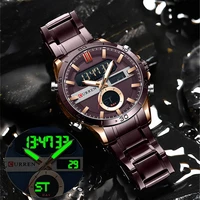 curren military sport wrist watches for men casual digital alarm clock with day date stainless steel chronograph wristwatches