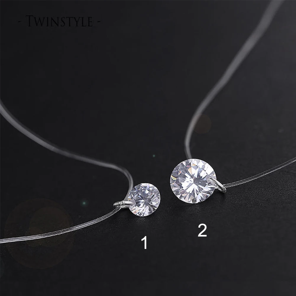 Женский подарок циркониевая простая Ослепительная элегантная прозрачная леска