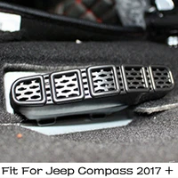lapetus black interior for jeep compass 2017 2020 front seat bottom air ac outlet vent anti plug grille protective cover kit
