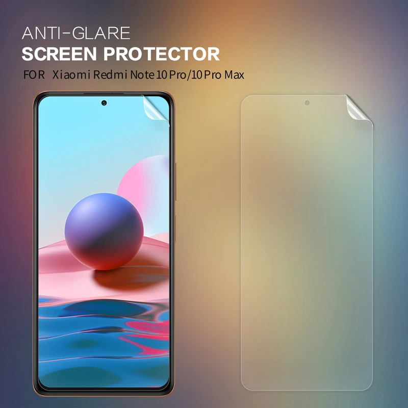 Защита экрана для Xiaomi Redmi Note 10 Pro Max Nillkin прозрачная/Матовая Мягкая Пластиковая