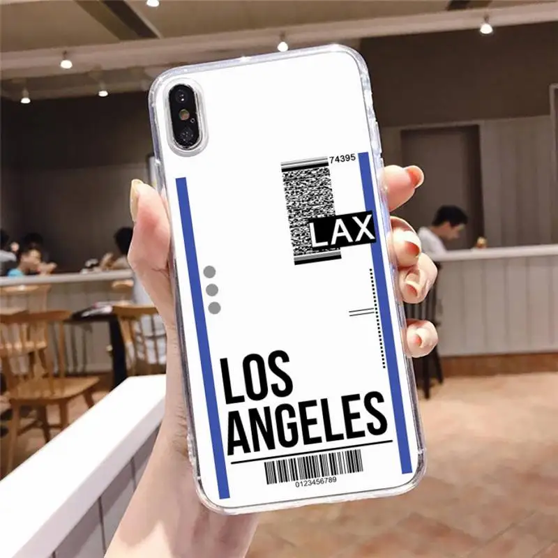 

Air ticket world travel Phone Case Transparent soft For iphone 5 5s 5c se 6 6s 7 8 11 12 plus mini x xs xr pro max
