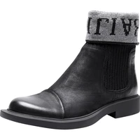 winter cowhide chelsea boots men cowboy boots mens men high quality genuine leather ankle boots men casual shoes cashmere