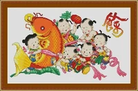 24 chinoiserie yuwa counted cross stitch 11ct 14ct 18ct diy cross stitch kits embroidery needlework sets