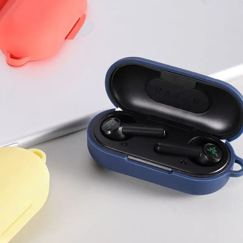

Silicone Protective Case Full Cover for R-a-z-e-r Hammerhead TWS Wireless Earbuds