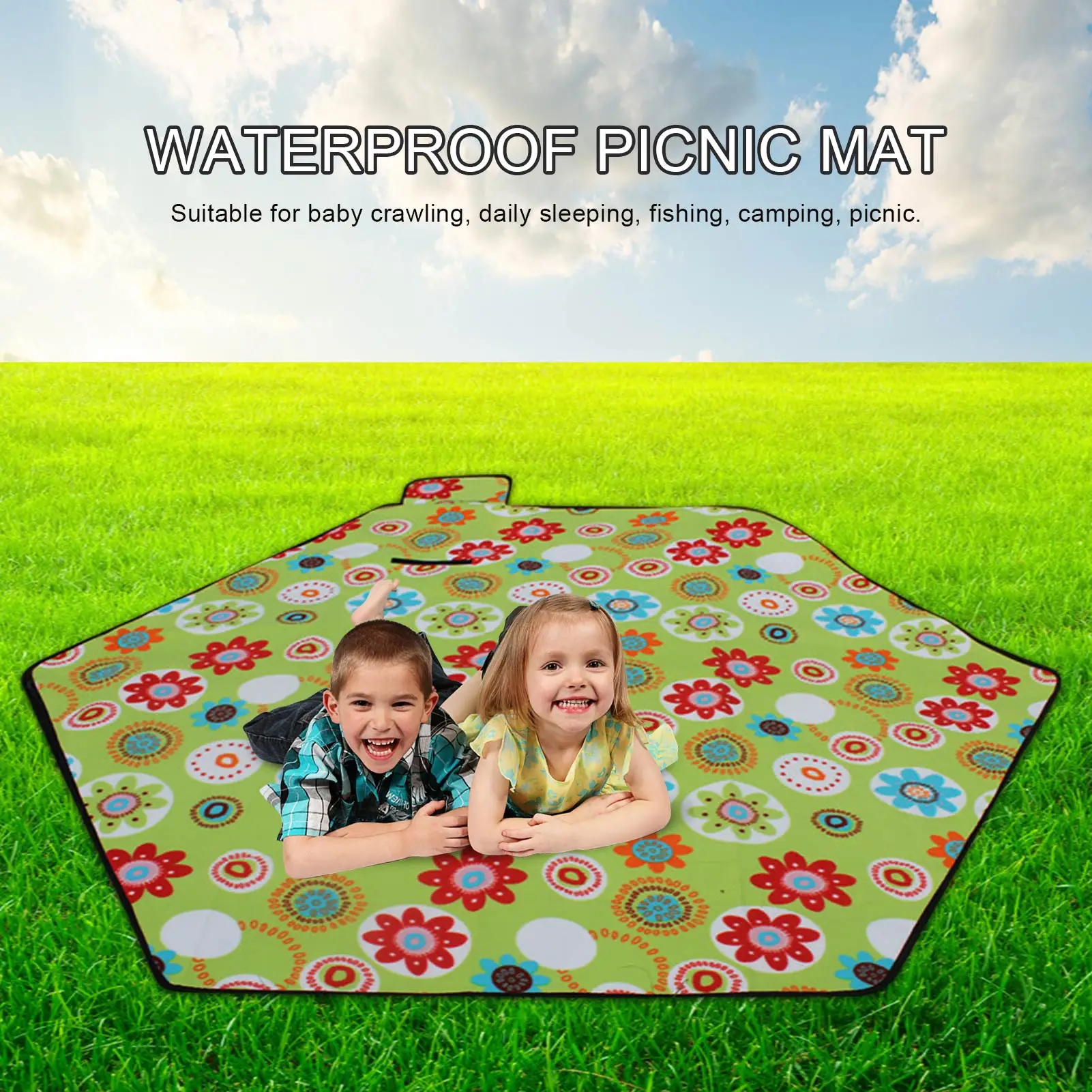 

Camping Mat Folding 240x240cm Camping Mattress Baby Climb Outdoor Waterproof Beach Picnic Blanket For Multiplayer Picnic sweet