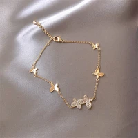 personality fashion butterfly wedding bracelets for women couples classic crystal butterfly hand jewelry gifts