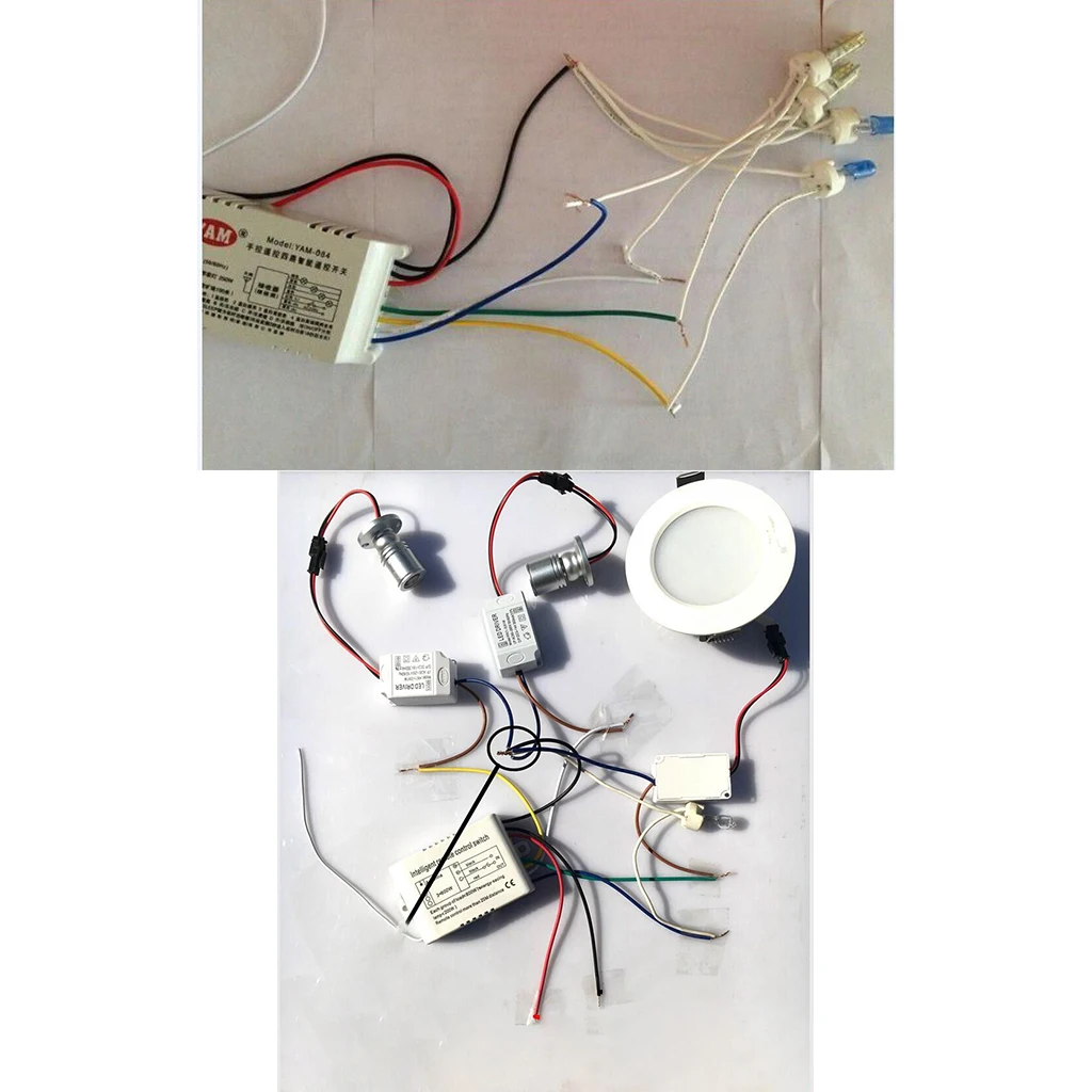 

4-Way ON/OFF 220V-240V Light Lamp Digital Wireless Wall Switch + Remote Control