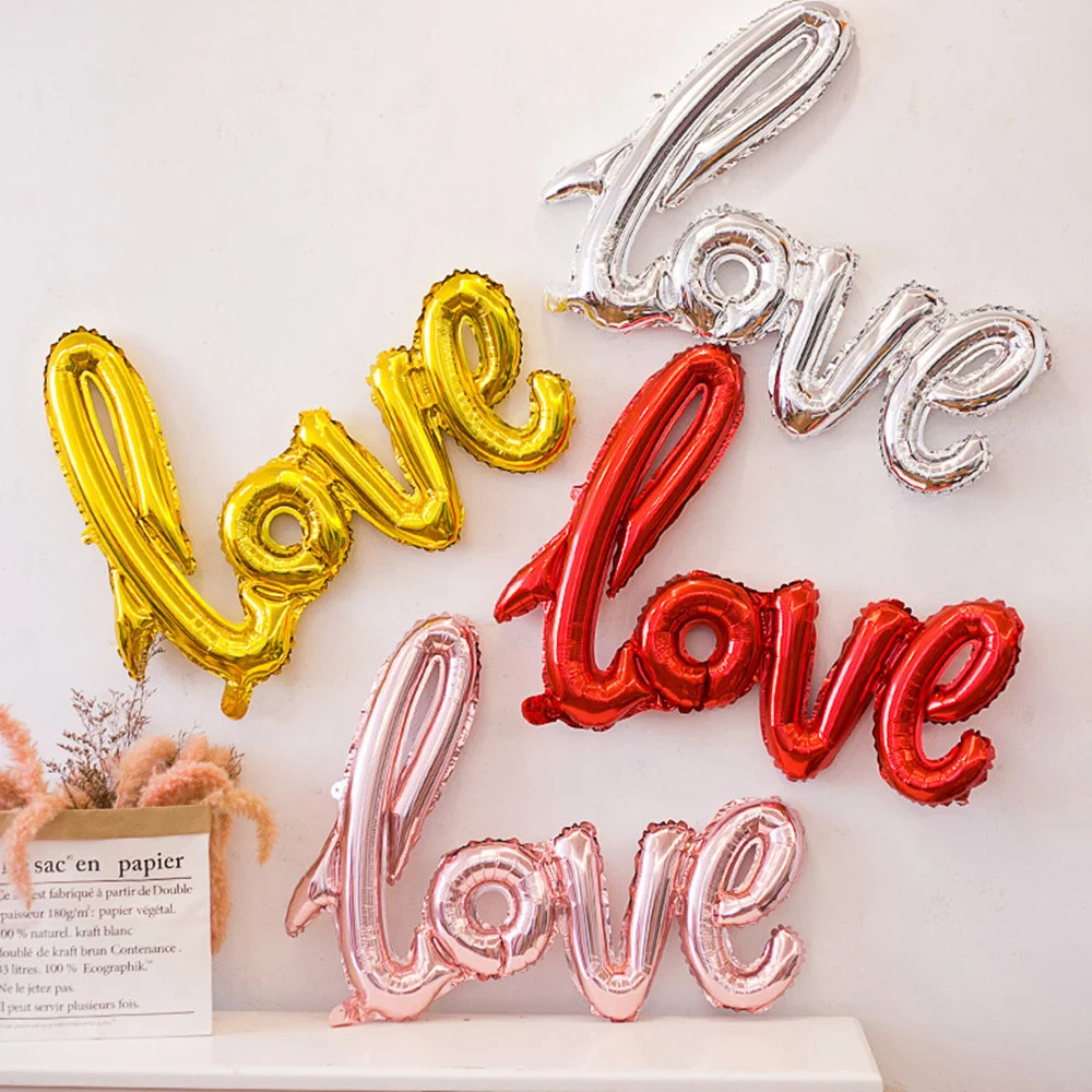 10pcs 108x64cm Ligatures LOVE Letter Foil Balloon Anniversary Wedding Valentines Day Party Decoration Love Helium Globos - купить по