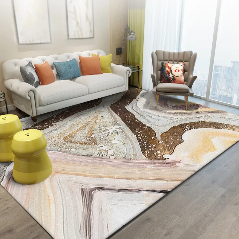 

Fashionable Marbling Modern Abstract Art Curve Stripe Bedroom Living Room Kitchen Bedside Carpet Floor Mat Door Mat