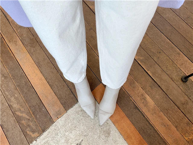 

Woman Jeans Women High Waist Pencil Pants Denim Pantalones Vaqueros Mujer 2021 Woman Pants Pantalon Femme White Pants Jean D966