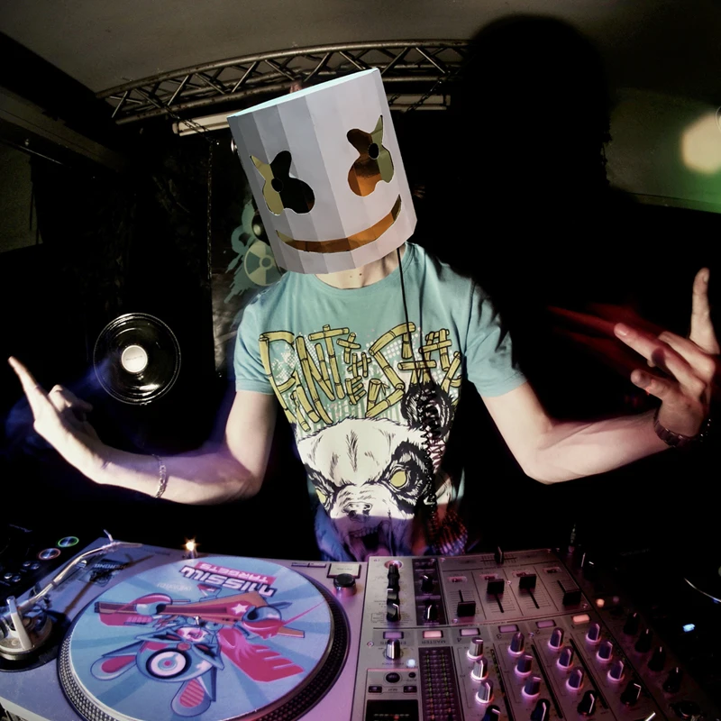 Маска DJ Marshmello бумажная модель 3D Бумажная поделка искусство костюм вечерние