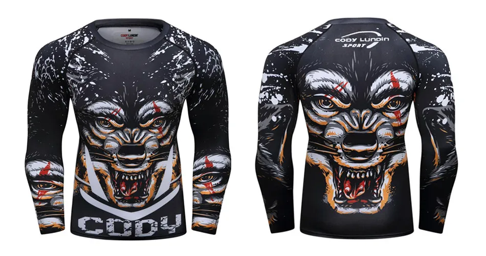Футболка MMA herren rashguard jiu jitsu bjj футболка Langarm фитнес Муай Тай Бокс спортивный пуловер Рашгард MMA boxen Jersey