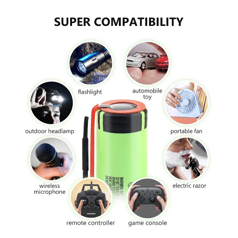 Panasonic 1/2/4/6/8/10x Перезаряжаемые 3 7 v NCR18650B Батарея 20A 3400mAh литий ионный NCR 18650B