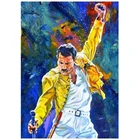 Алмазная живопись с квадратнымикруглыми стразами, 5D сделай сам, вышивка бисером певица, Фредди, Меркурий, мозаика, домашний декор, подарок FC471