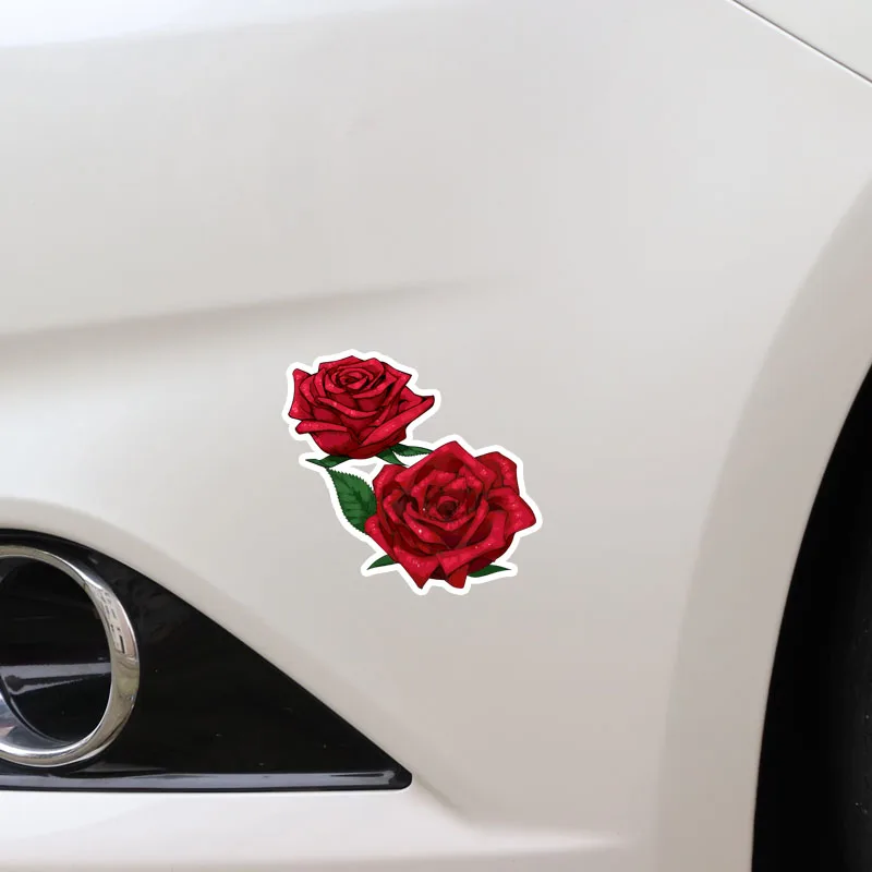 Модные графические наклейки с розами Aliauto автомобильные на бампер окно наклейка