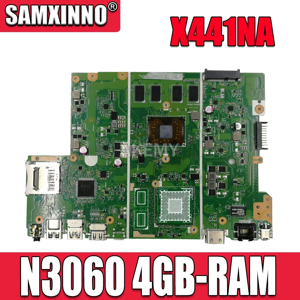 

Akemy X441NA W/ N3060 4GB-RAM Laptop Motherboard For ASUS X441N X441NA F441N Laptop Mainboard