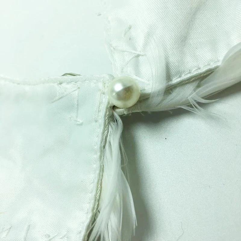 Осенне-зимний женский модный съемный воротник стразы с перьями дизайнерский