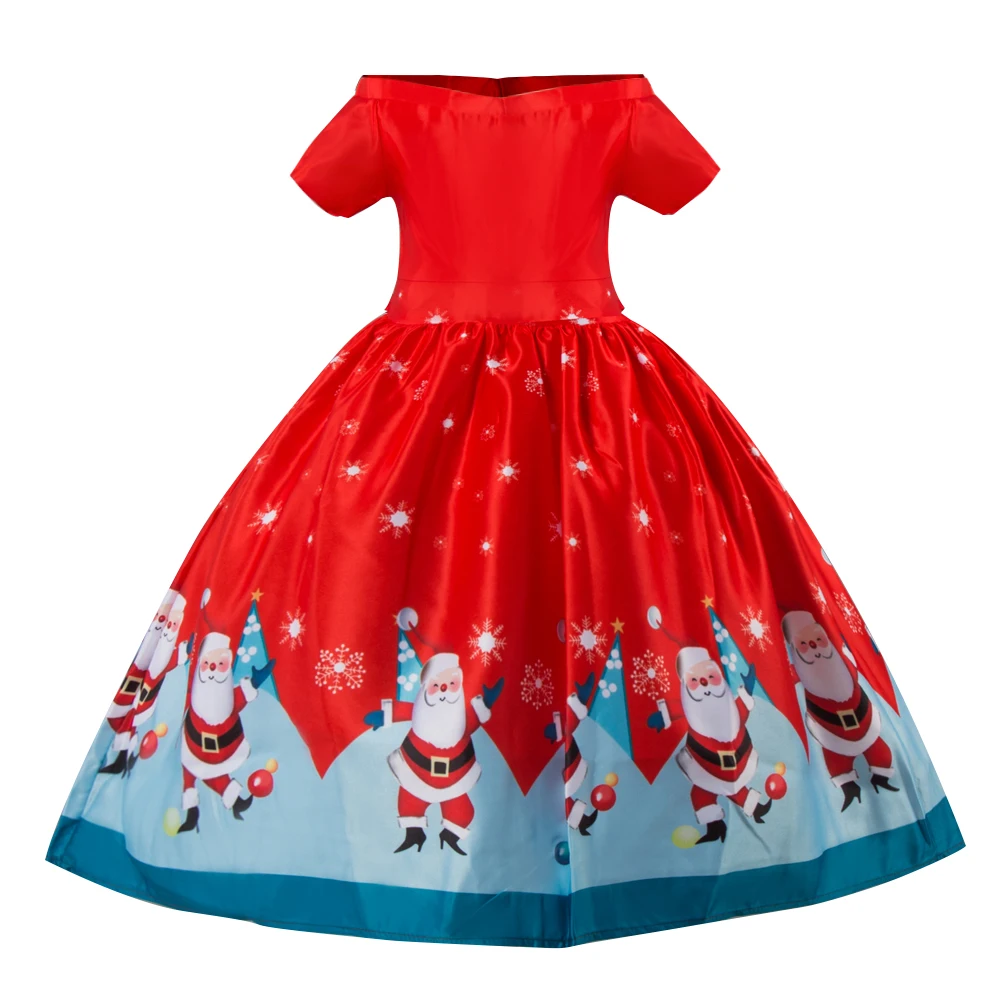 Only Dress 1 Вечерние рождественские платья принцессы с жасминовым принтом для девочек от 4 до 10 лет детские маскарадные костюмы на Хэллоуин для детей, нарядные вечерние платья - Цвет: Only Dress 1