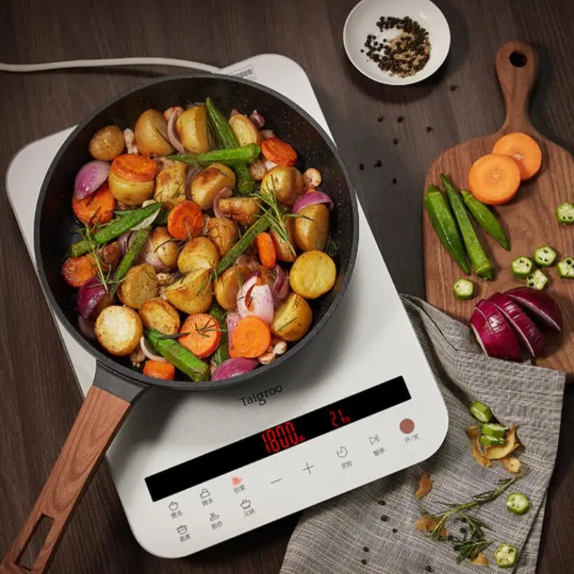 Умная индукционная плита Бытовая ультратонкая сенсорная панель с большой