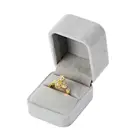 2021 модный простой однотонный искусственный бархат презентация подарок ювелирные изделия кольцо ожерелье браслет Витрина коробка чехол