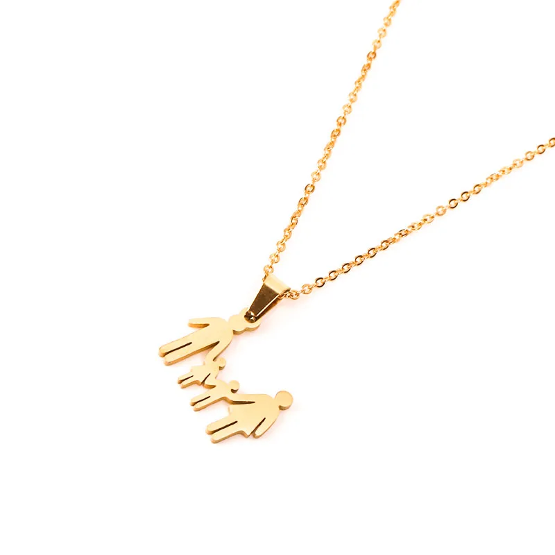 Ожерелье из нержавеющей стали с изображением члена семьи любовной матери дочери