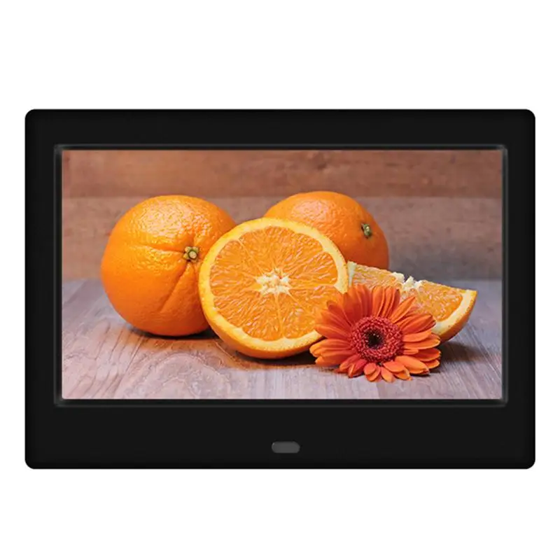 

7 inch Advertising Player Photo Frame Digital Electronic Photo Frame with With EU Plug (Black)