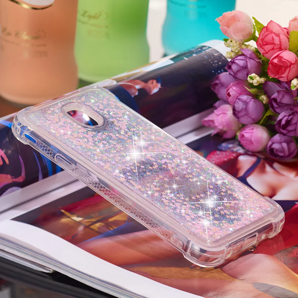 Для samsung Galaxy Wide3 J7 Star V уточнить мягкий силиконовый бампер чехол широкий 3 J737 SM-J737U с сияющими блестками милый чехол