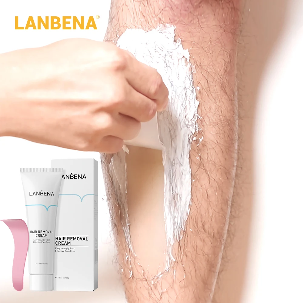 

LANBENA Hair Removal Cream Painless Depilatory Cream Repair Milk Effective Hair Remover For Armpit Legs Arms Full Body Skin Care