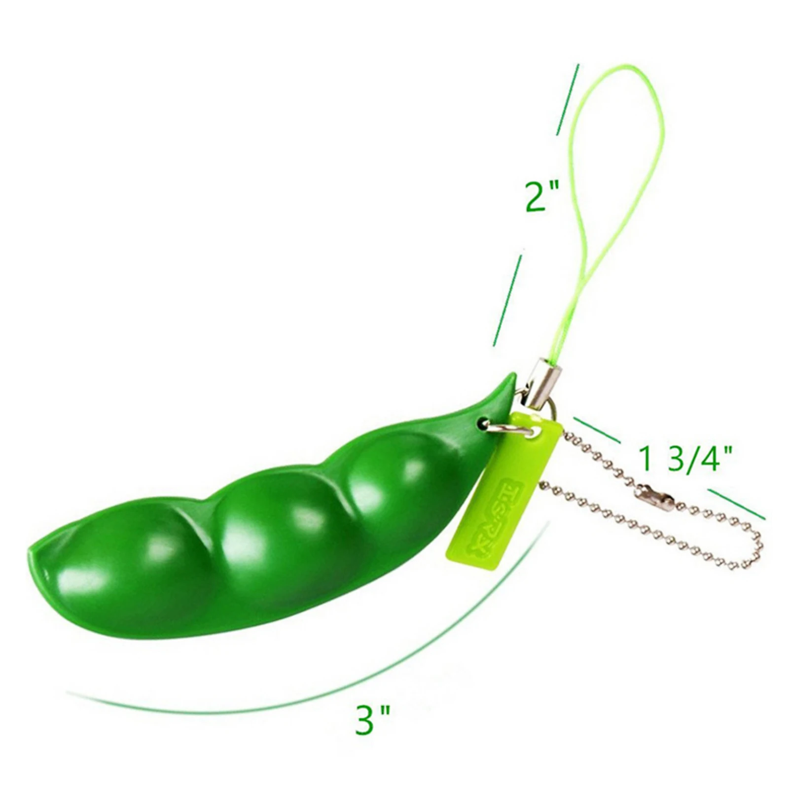 

Funny Facial Expression Pea Toys Soybean Squeeze Keyring Stress Relieving Keychain for ADHD Autism Anxiety Adult Kids Outdoor