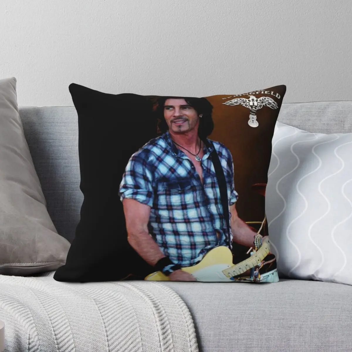 

Квадратная наволочка Рик Спрингфилд, Мужская наволочка, полиэстер, лен, бархат, узор, Декоративная Подушка на молнии, Чехол 18 дюймов