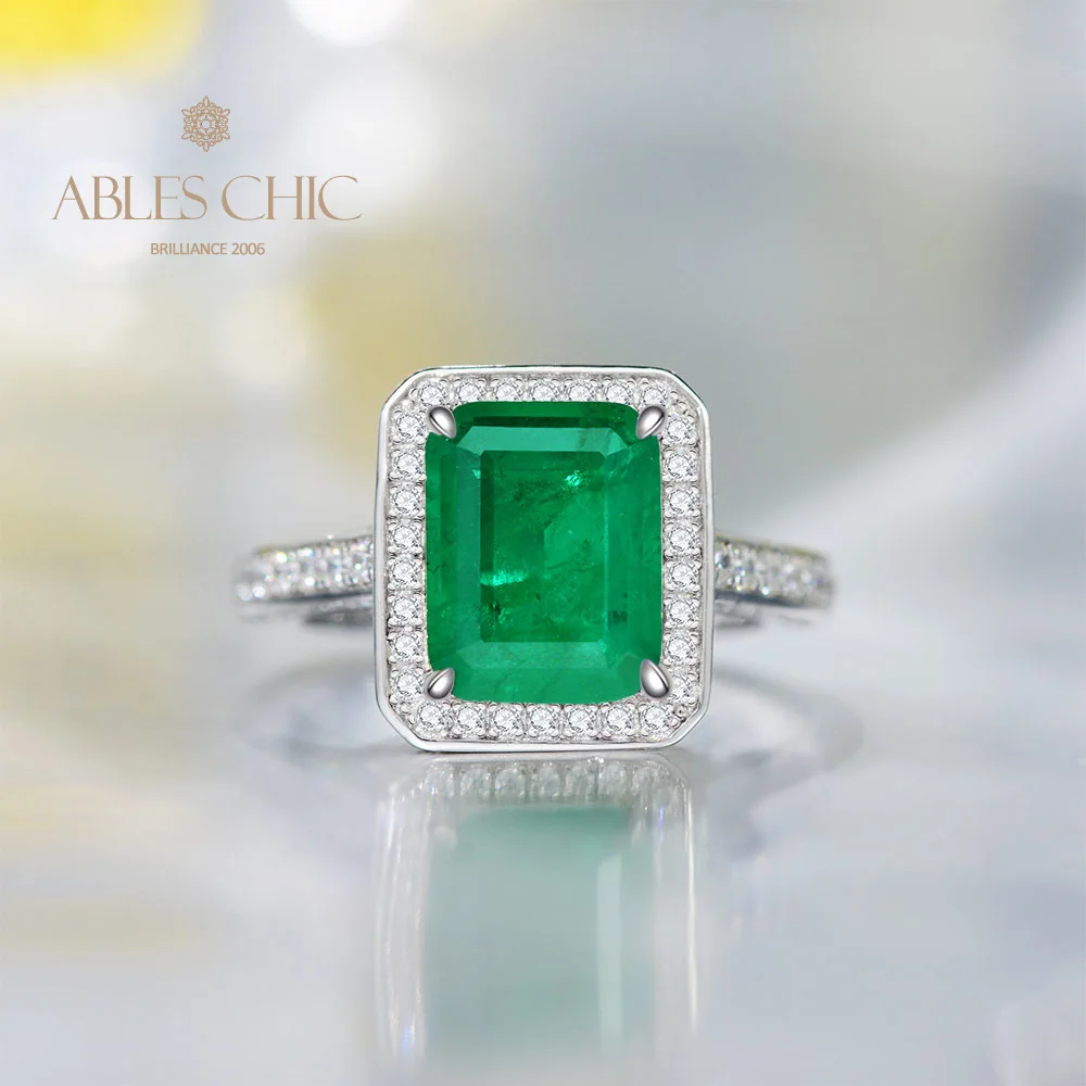 

Solid 925 Silver Solitaire Radiant Lab Emerald Wedding Ring Workmanship Big Stone Blue Topaz 5A Zircon Bridal Ring S2R1S2R0303