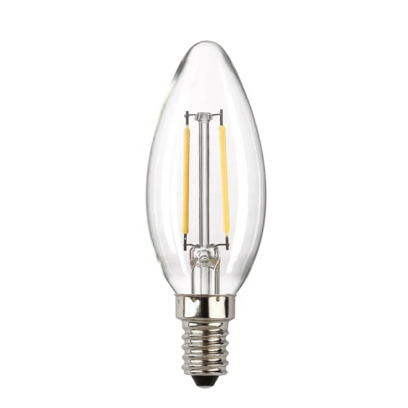 

C35 LED Candle Bulb E14 2W 4W 8W 12W AC 220V 240V Retro antique Glass Edison Lamp Vintage C35L Filament Light 360 Degree