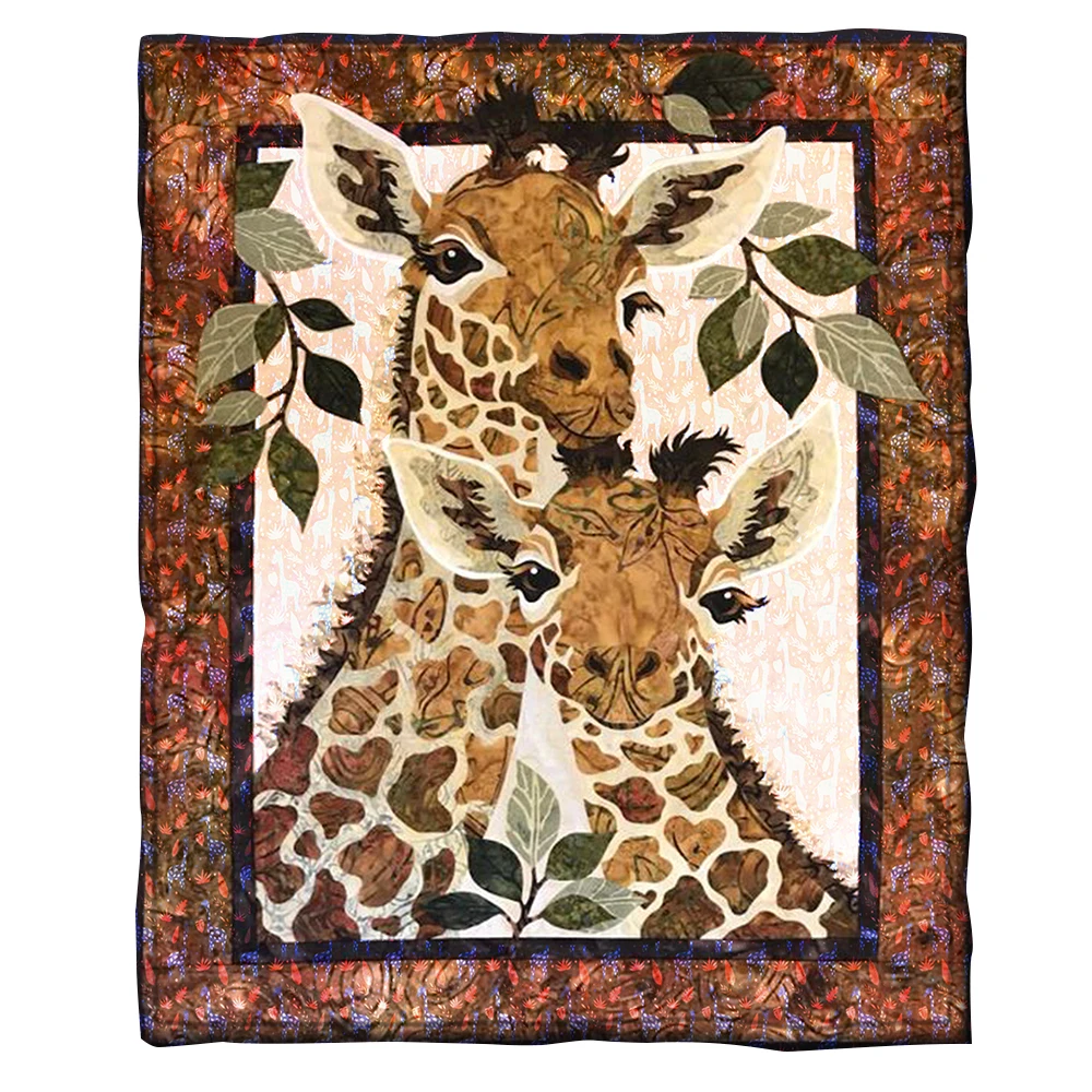 ONGLYP искусство одеяло с жирафом комфортное фланелевое для дивана офиса сна