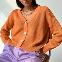 cardigans for women 2021 orange sweater v neck knitted women casual cardigan sweaters female white autumn winter tops outwear
