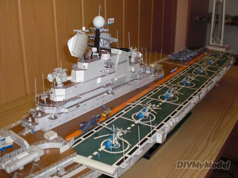 DIYMyModeI-portaaviones ruso novorossisk, bricolaje, artesanal, Kit de modelo de papel hecho a mano, rompecabezas de juguete, regalo, utillaje de pel&iacute;cula-1
