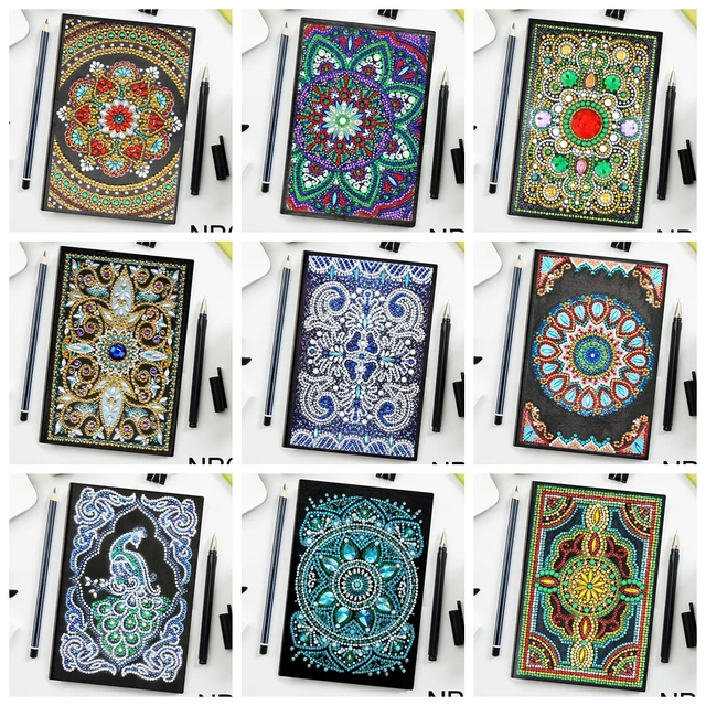 5D DIY Diamond Painting A5 Notebook Diary Book Sketchbook Special Shaped Mandala Diamond Painting Rhinestone Book 1