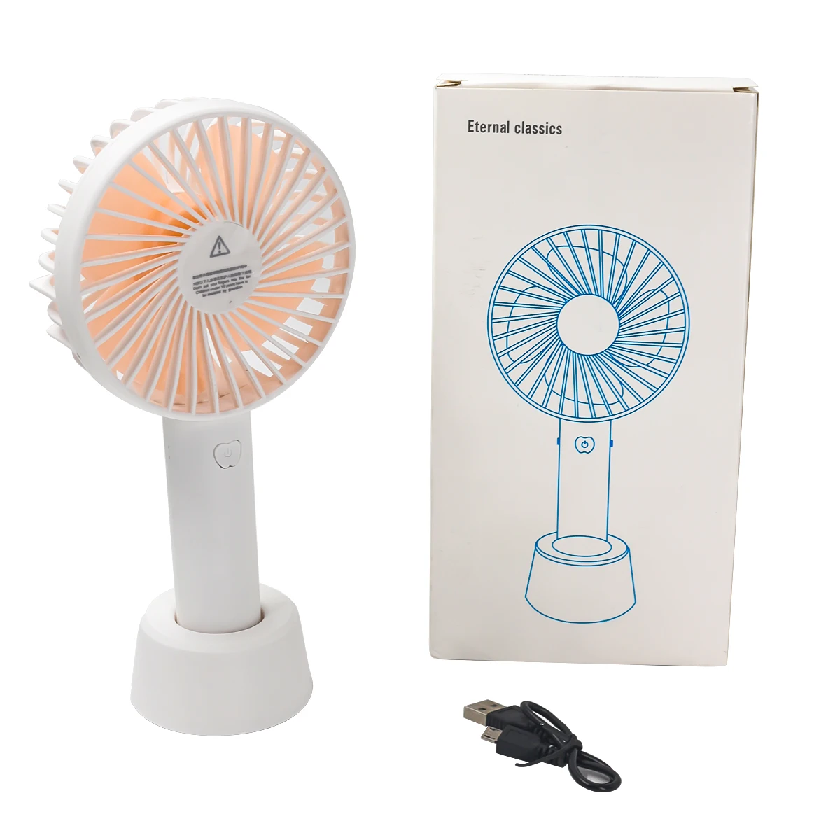 

Mini Handheld Fan Portable Personal Fan Desk Electric Fan Battery Operated 3 Speeds Small USB Fan Quiet for Office Home Dorm