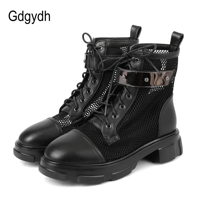 Женские Дышащие ботильоны для женщин Gdgydh черные кроссовки на платформе с