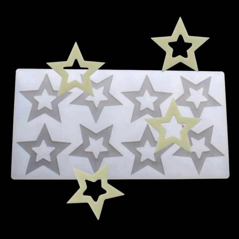 

Five-pointed Star Shape Cake Decorating Tools 3D Chocolate Silicone Mould Muffin Pan Baking Stencil Fondant Cake Plugin Molds
